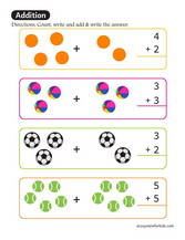 Addition test sheet pdf